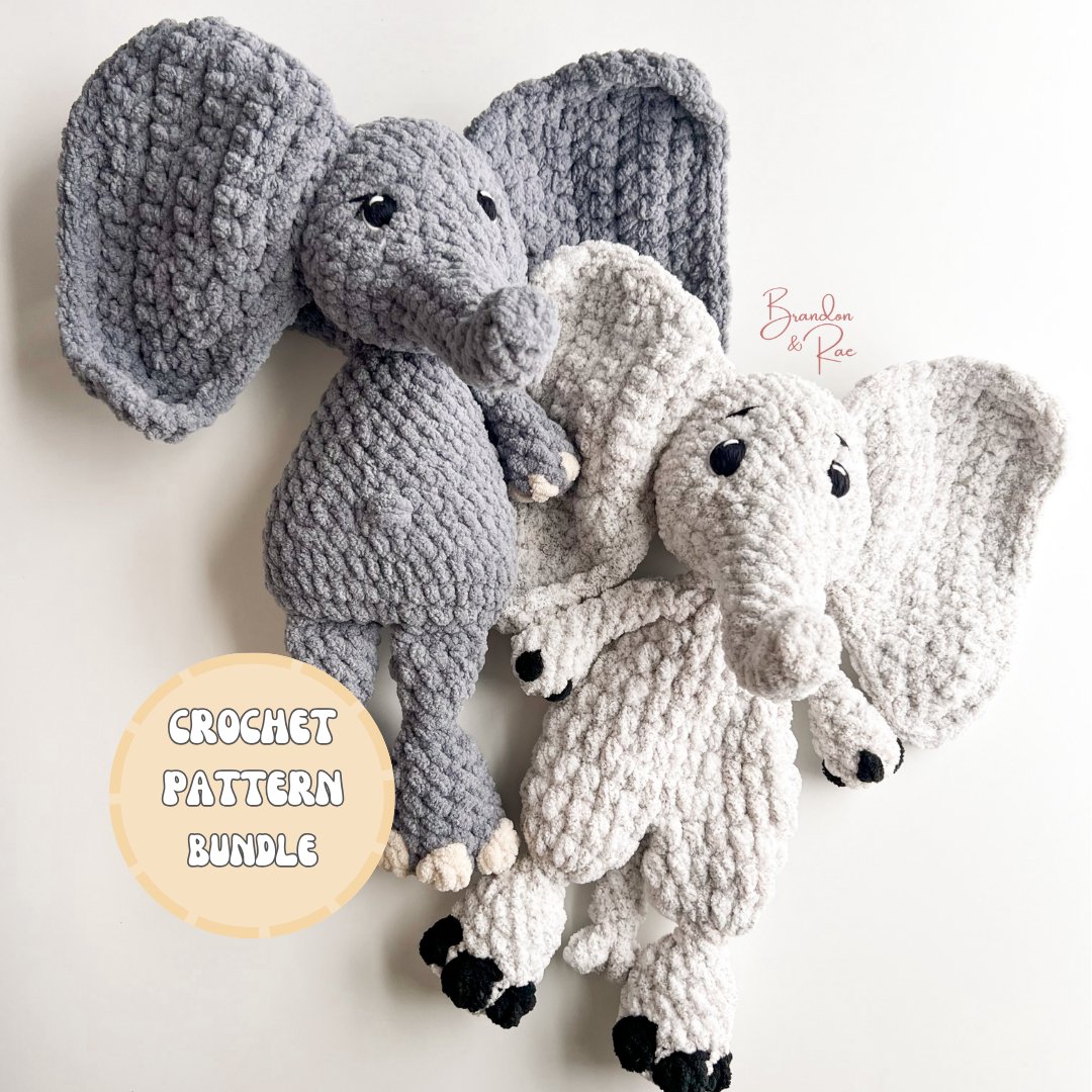 Elodie Elephant Bundle - Snuggler & Plush Body Styles - Brandon & Rae