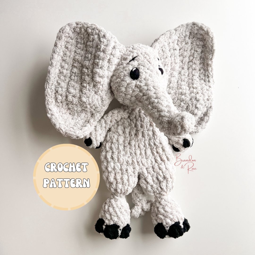 Elodie Elephant Snuggler Crochet Pattern - Brandon & Rae